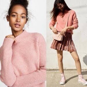 Madewell Northfield Mockneck Sweater Dusty Rose - Size M